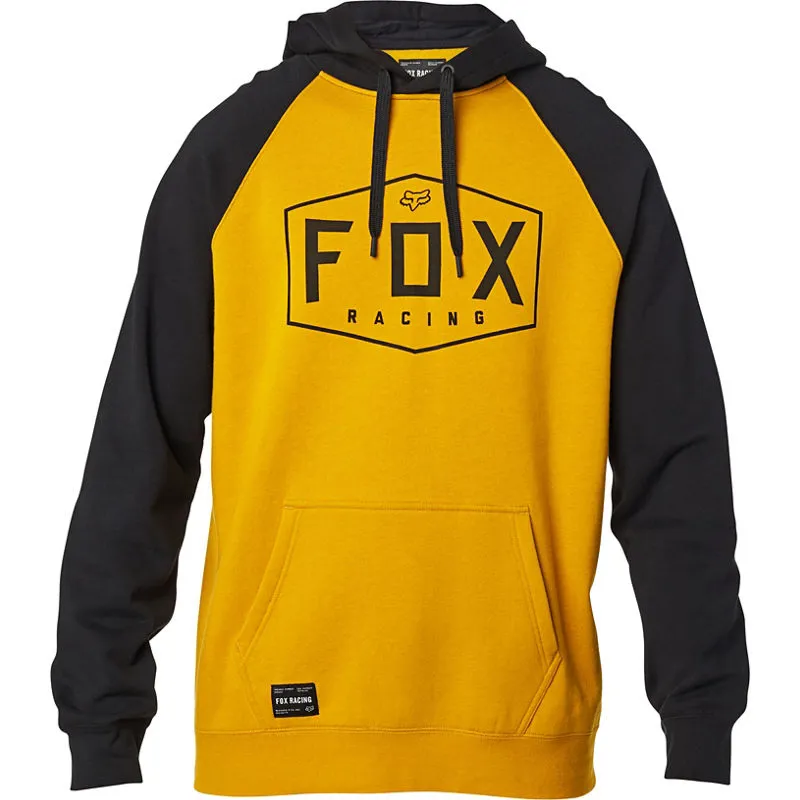 Fox Crest Pullover Hoodie Mustard 