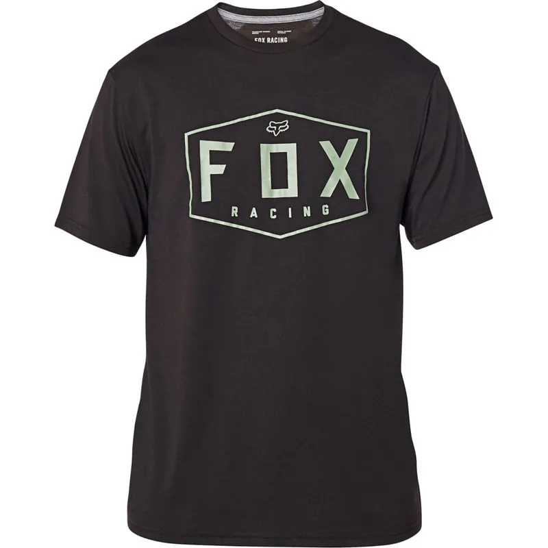 Fox Crest Tech Tee Black Green 