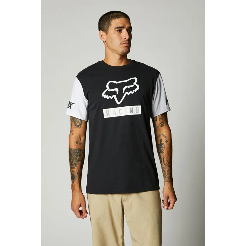 Fox Paddox Contrast Sleeves Basic Tee Black