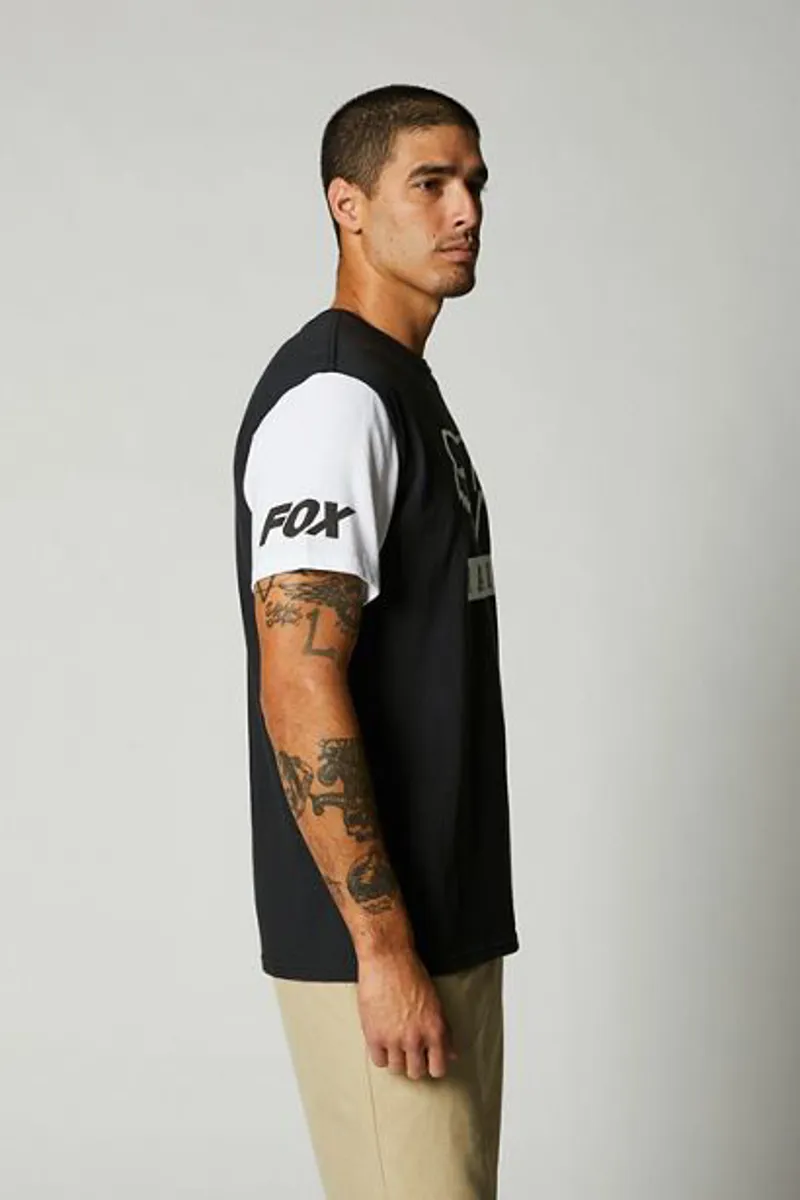 Fox Paddox Contrast Sleeves Basic Tee Black-2