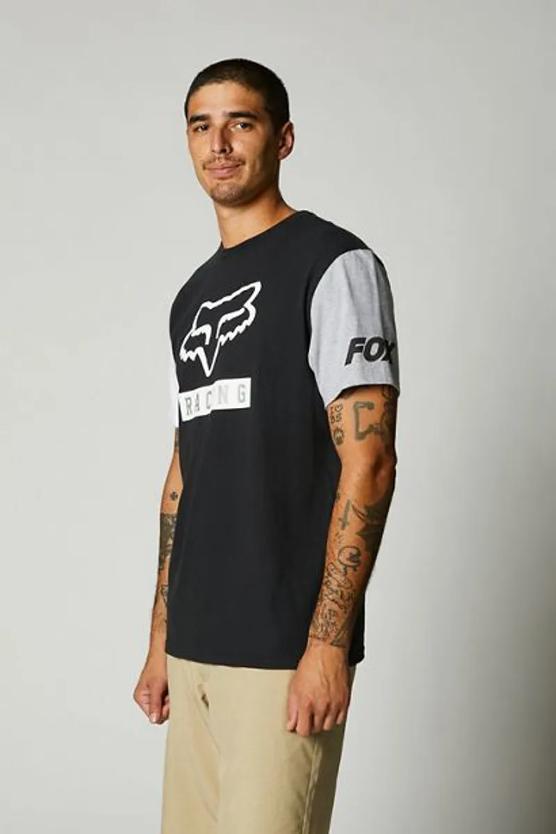 Fox Paddox Contrast Sleeves Basic Tee Black-3