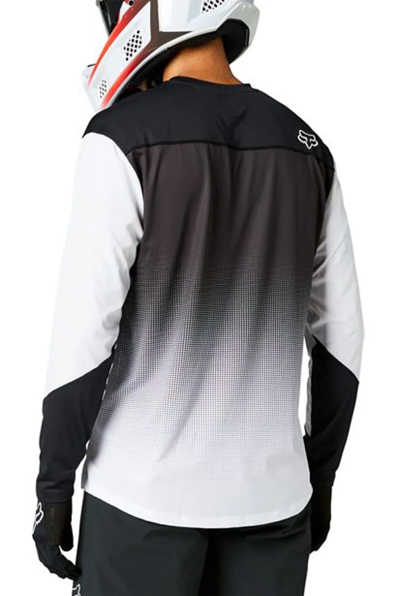 Fox Flexair Long Sleeve Jersey Black White -1
