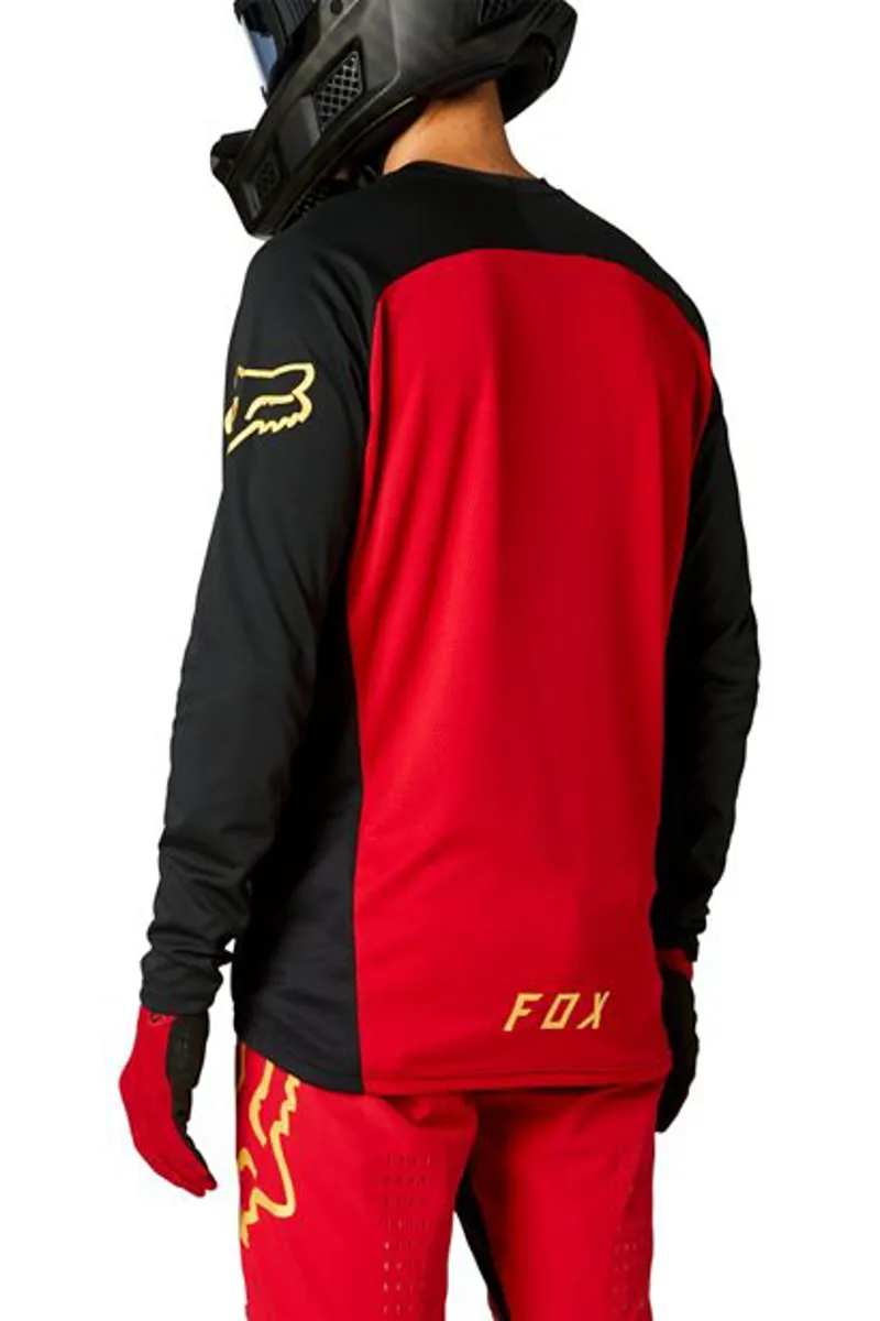 Fox Defend Long Sleeve Jersey Chili -1