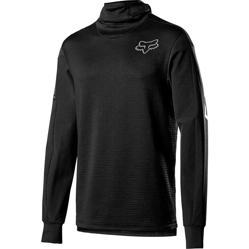 Fox Defend Thermo Hooded Jersey Black 