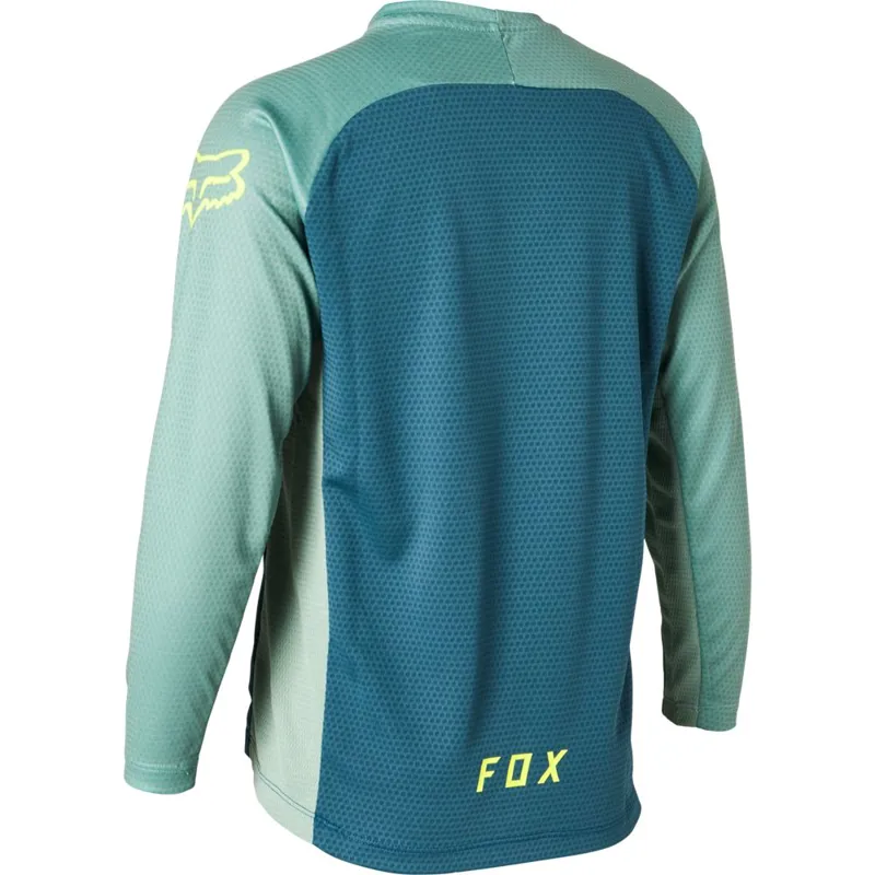 Fox Youth Defend Long Sleeve Jersey Slate Blue-1