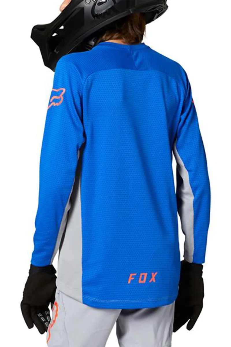 Fox Youth Defend Long Sleeve Jersey Still Grey -1
