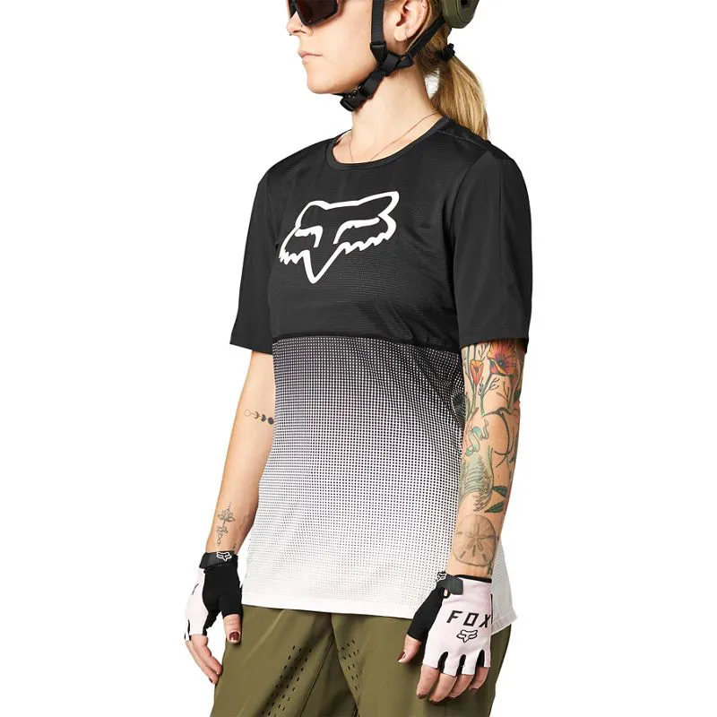 Womens Fox Flexair Jersey Black-2