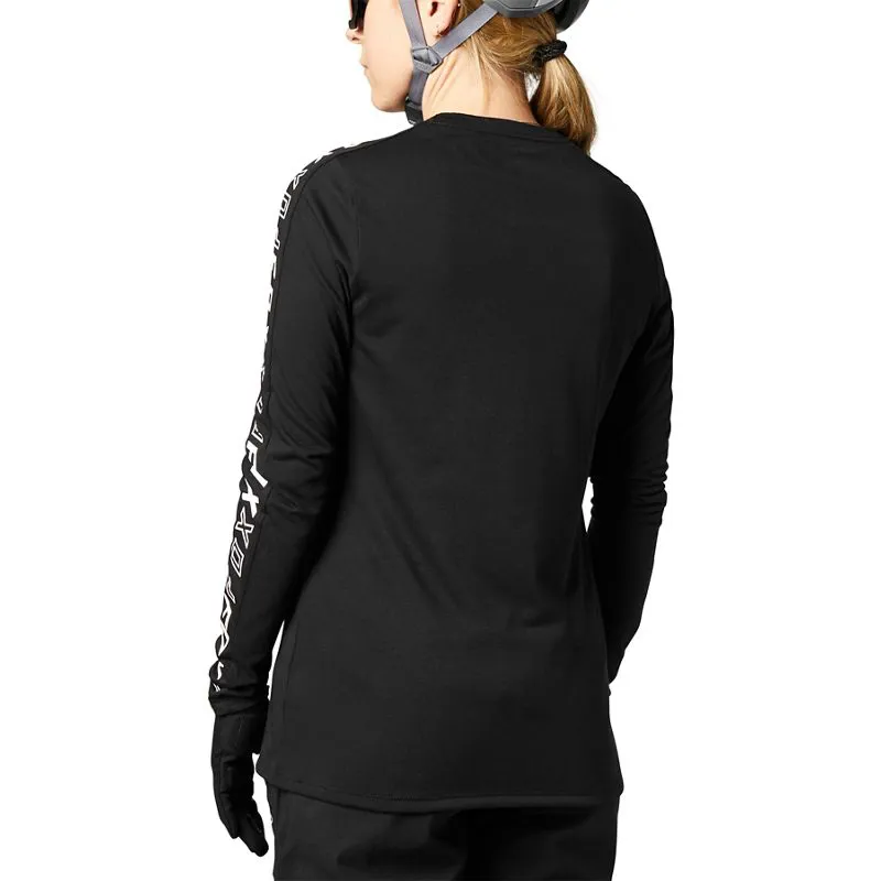 Fox Womens Ranger Drirelease Long Sleeve Jersey Black-1