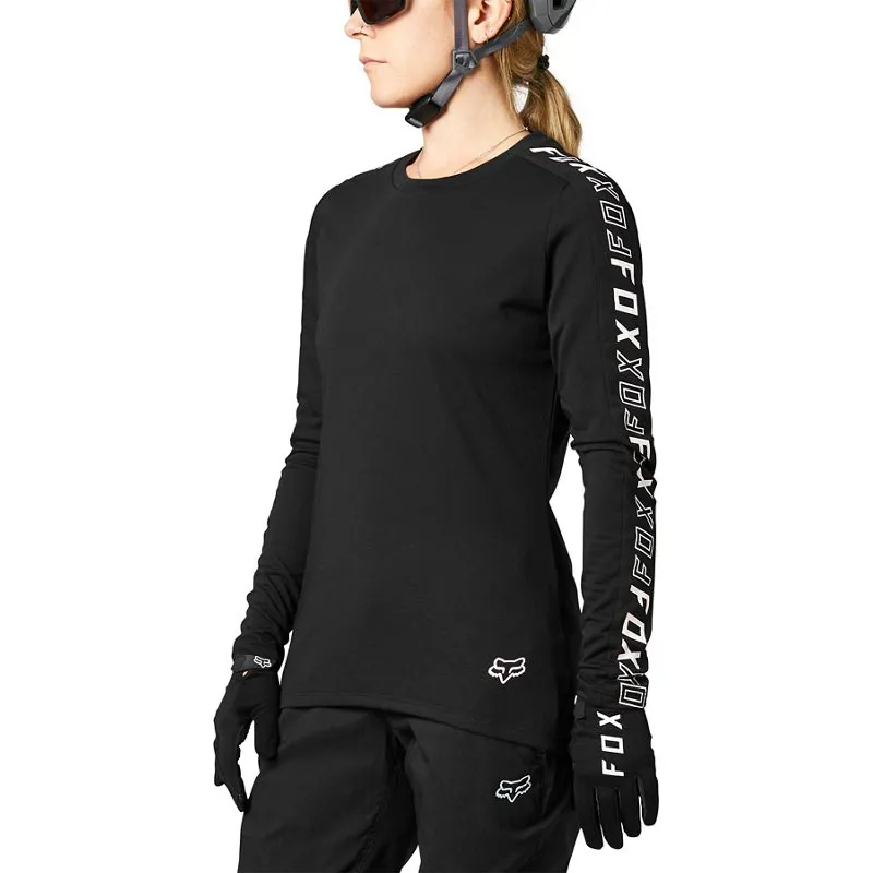 Fox Womens Ranger Drirelease Long Sleeve Jersey Black-2