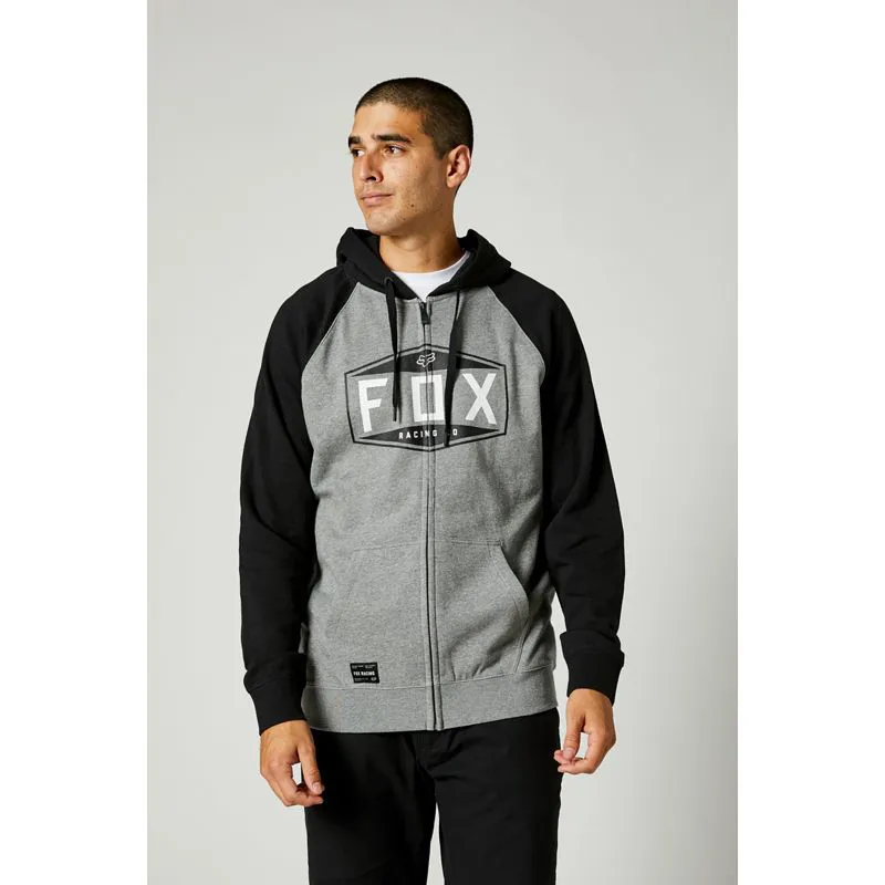 Fox Emblem Zip Raglan Fleece Hether Graphite