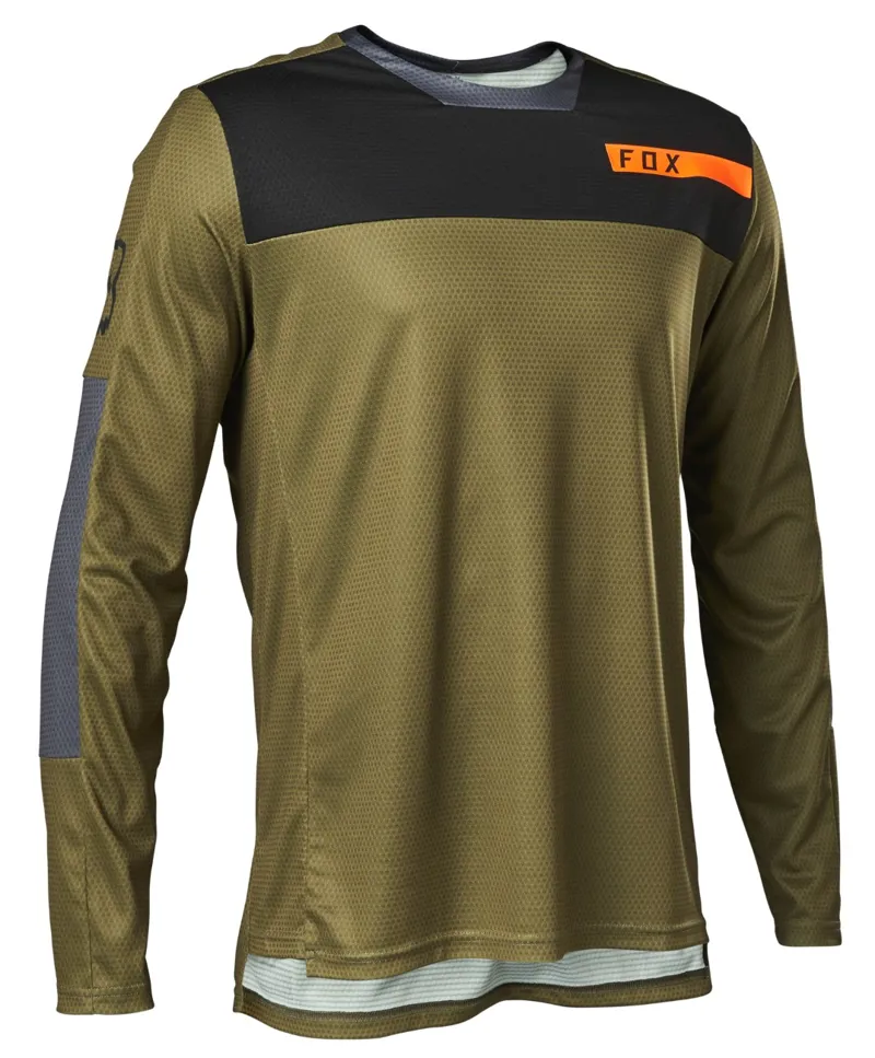 Fox Defend Moth LS Jersey Bark