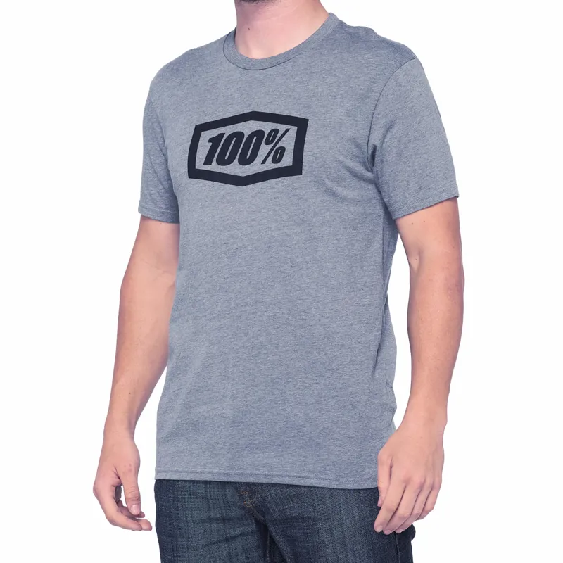 100% ESSENTIAL T-Shirt in Heather Grey