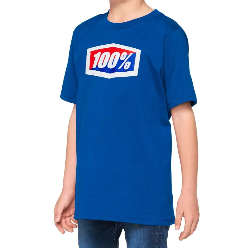 100 Official Youth T-Shirt Blue