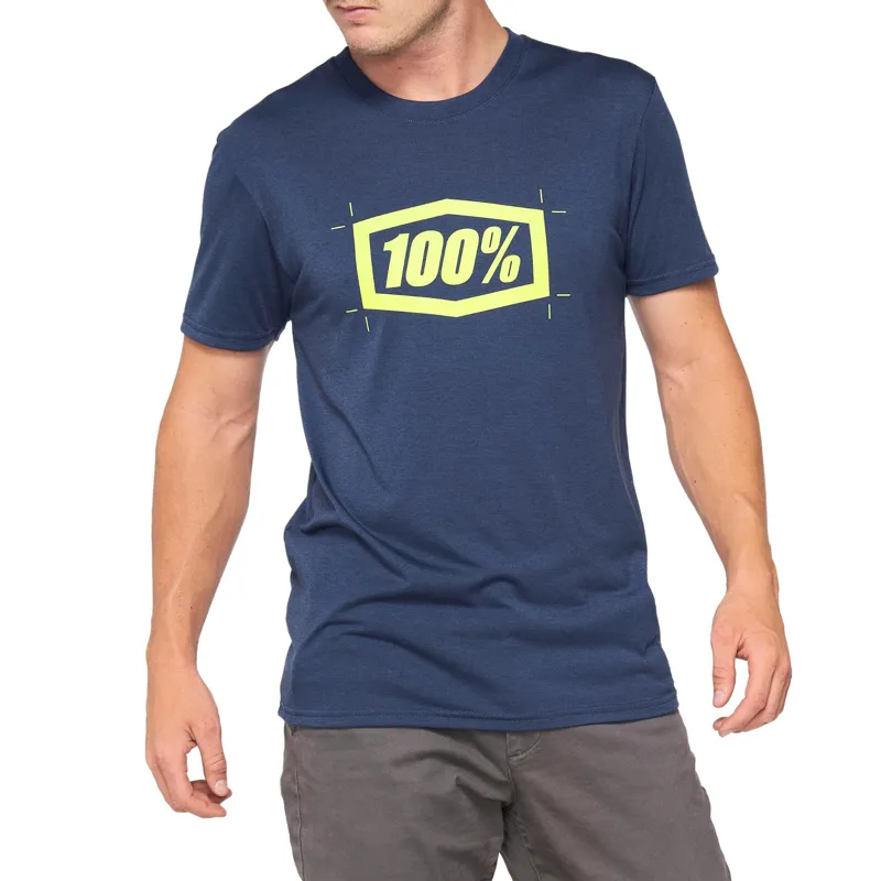 100 Percent Cropped Tech T-Shirt Navy