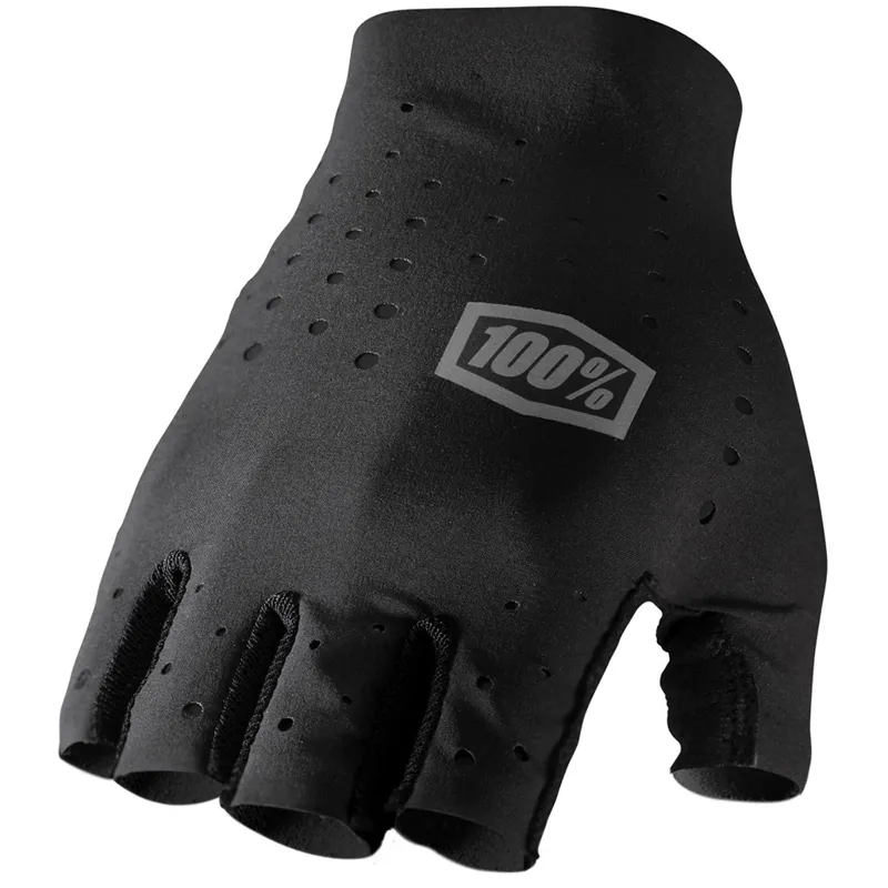 100 percent Sling Short Finger Glove Black 