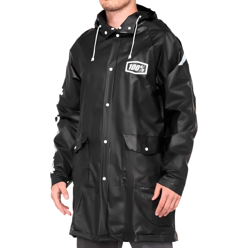 100 Percent Torrent Mechanics Raincoat Black 