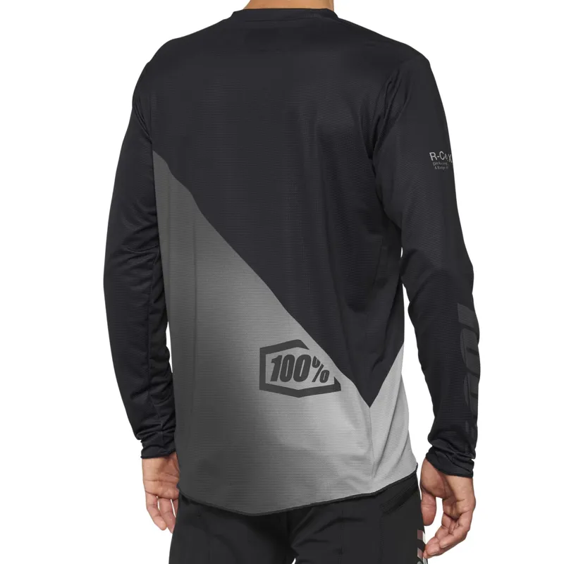100% R-Core X Long Sleeve Jersey in Black/Grey-1