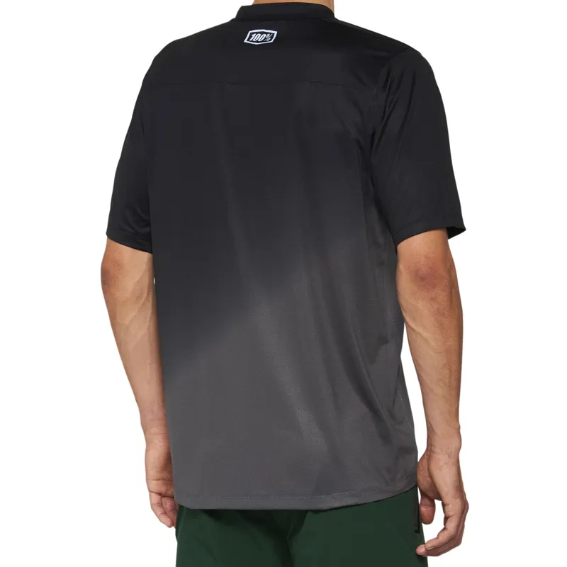 100% Celium Short Sleeve Jersey in Charcoal/Black-1