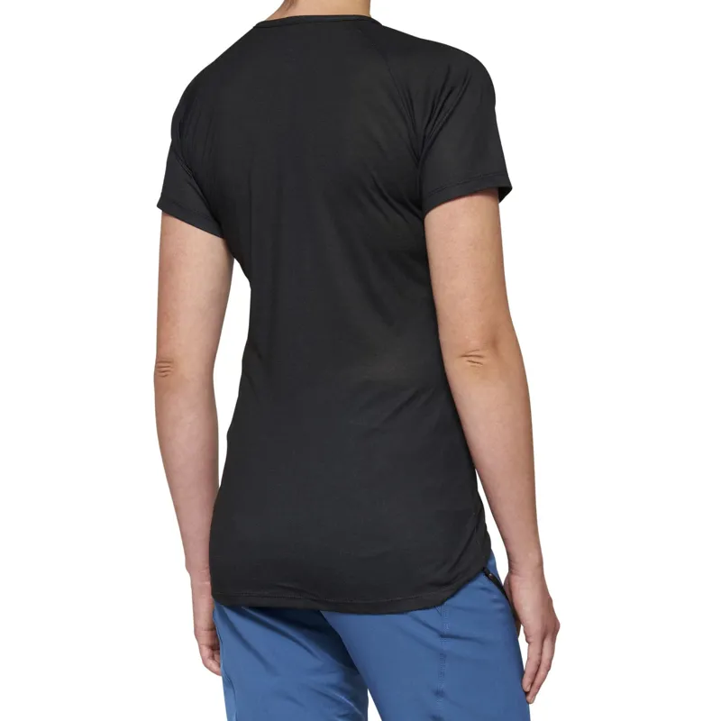 100% Airmatic Short Sleeve Women's Jersey in Black-1