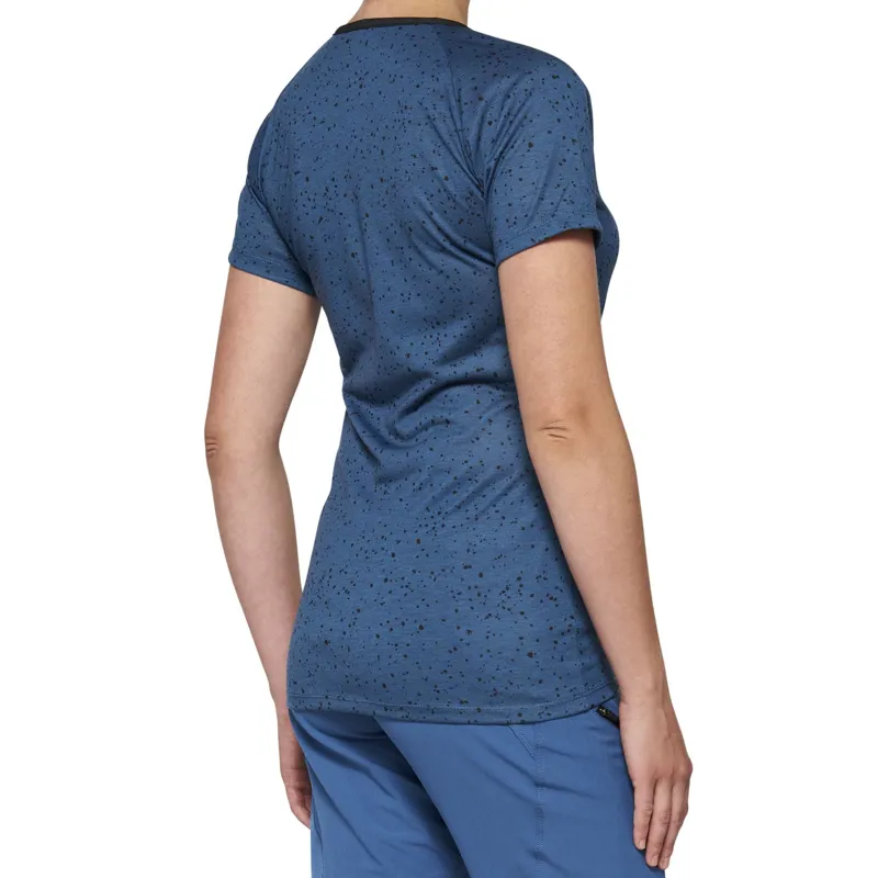 100% Airmatic Short Sleeve Women's Jersey in Slate Blue-1