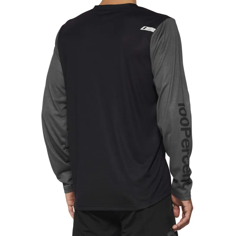 100% Airmatic Long Sleeve Jersey in Black-1