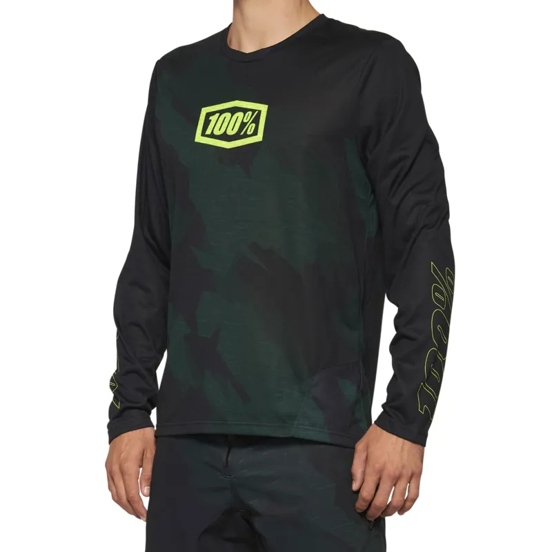 100% Airmatic Long Sleeve Limited Edition Jersey in Black Camo