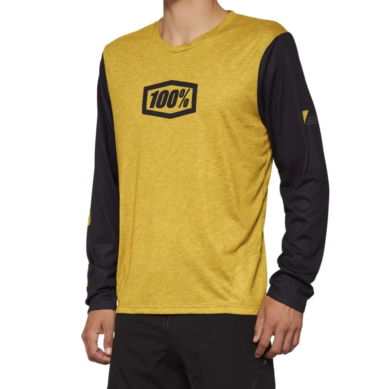 100% Airmatic Long Sleeve Jersey in Yellow