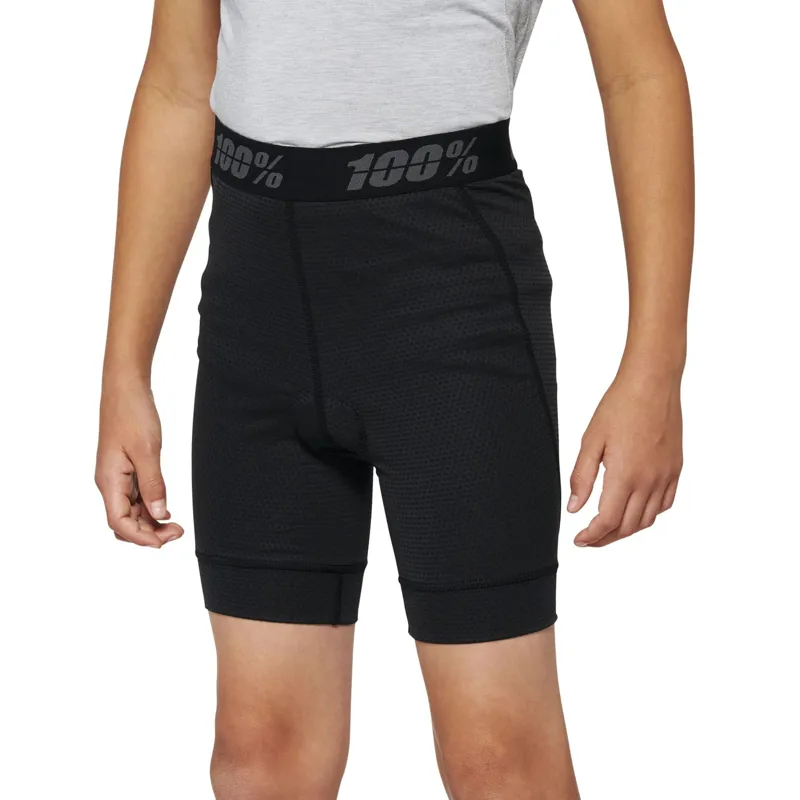 100% Ridecamp Youth Shorts w/Liner in Black