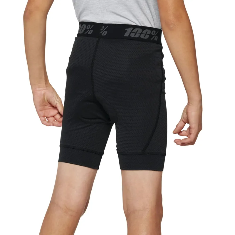 100% Ridecamp Youth Shorts w/Liner in Black-1