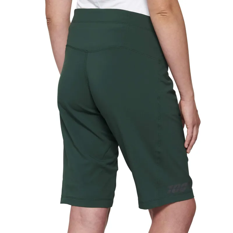 100% Ridecamp Women's Shorts in Green-1