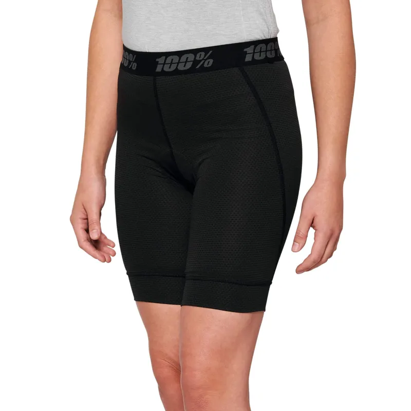 100% Ridecamp Women's Shorts w/Liner in Black