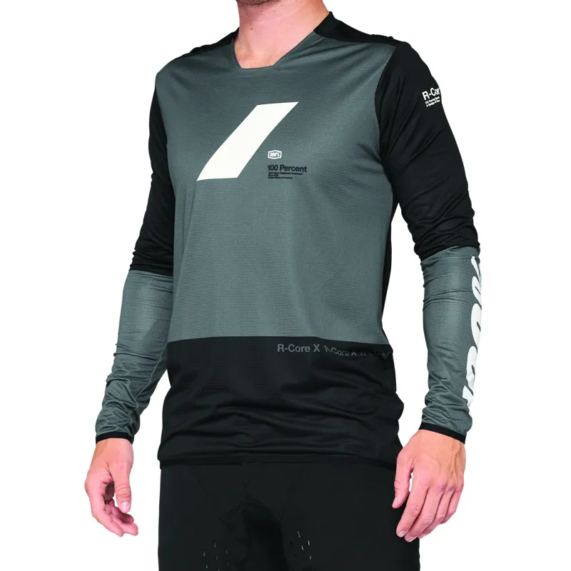 100 percent R Core X Jersey Charcoal Black