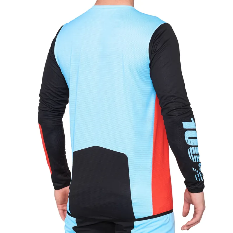 100 percent R-Core X Jersey Fluo Red Black -1