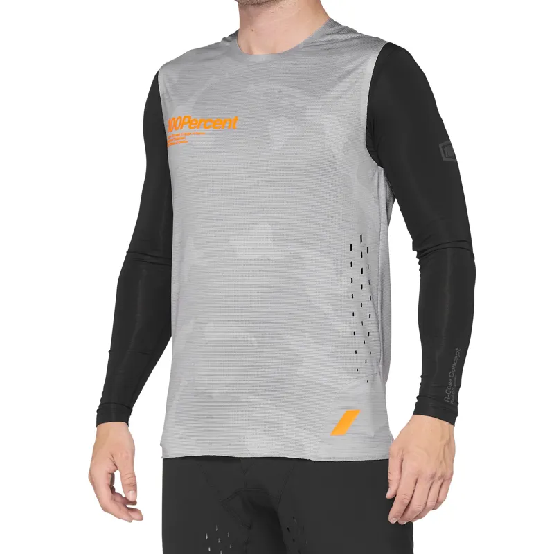 100 percent R Core Concept Vest Grey Camo