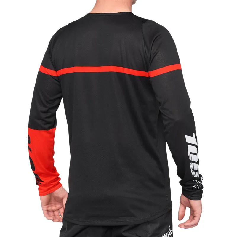 100 percent R-Core Jersey Black Red -1