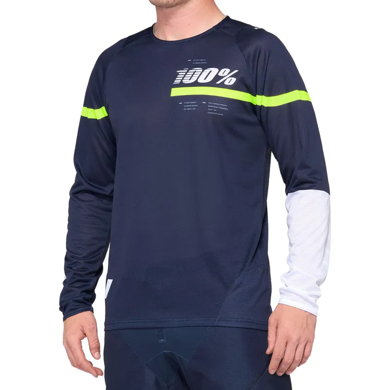 100 percent R-Core Jersey Blue Yellow 