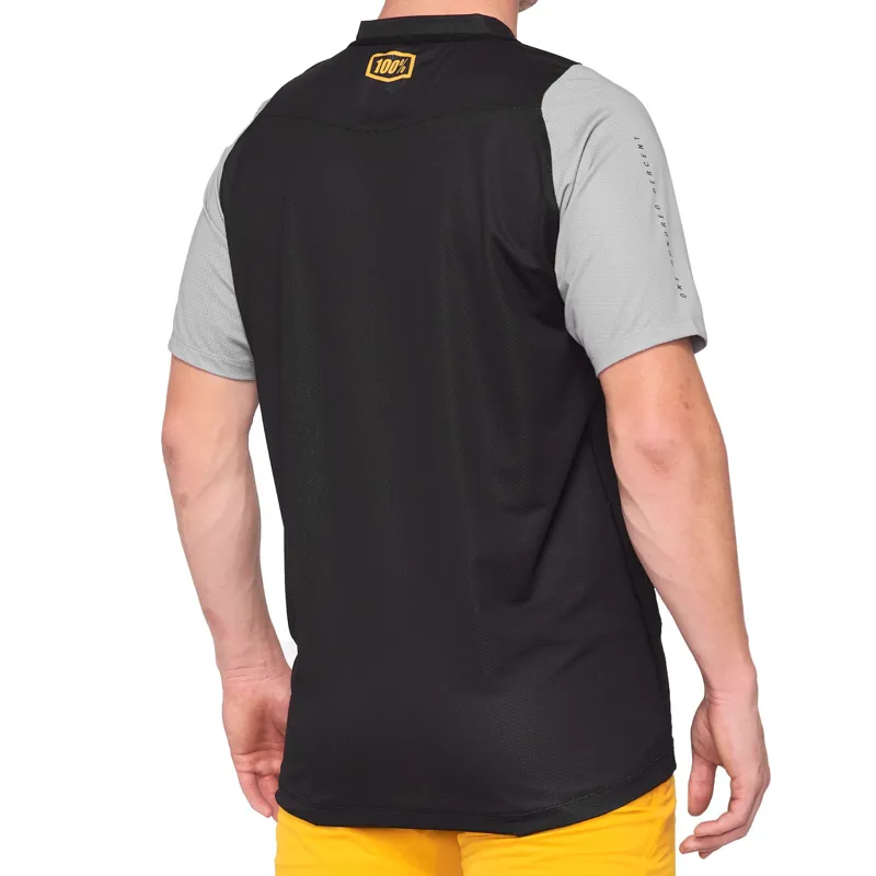 100 percent Celium Jersey Black Mustard -1