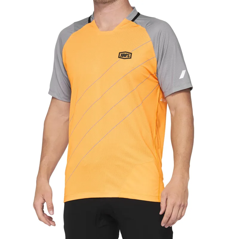100 percent Celium Jersey Orange Grey Grey Orange