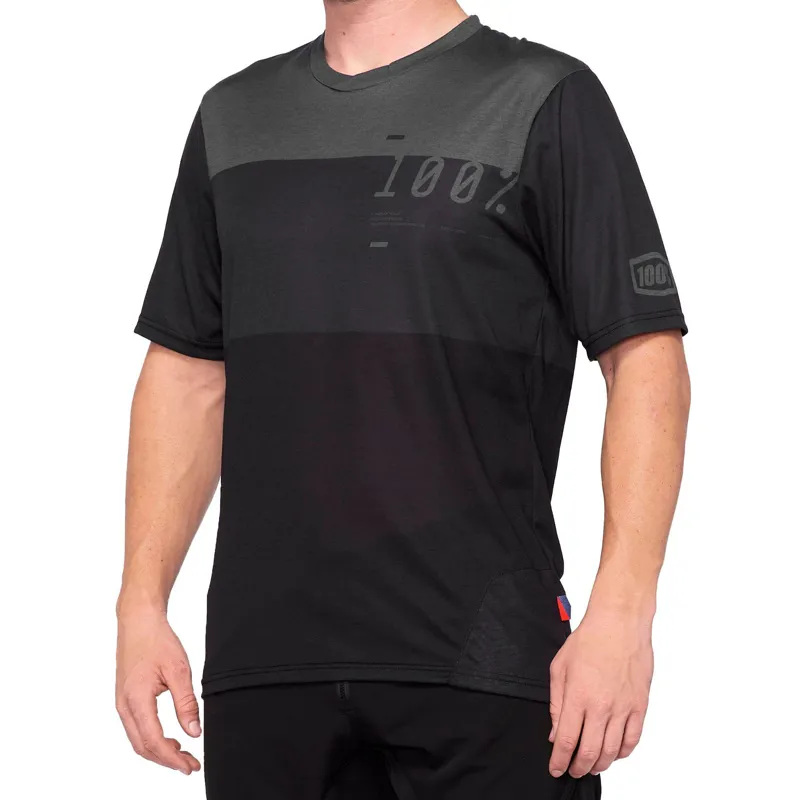 100 percent Airmatic Jersey Charcoal Black 