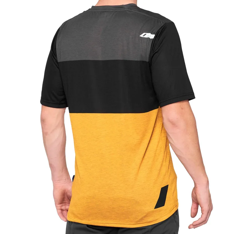 100 percent Airmatic Jersey Black Mustard -1
