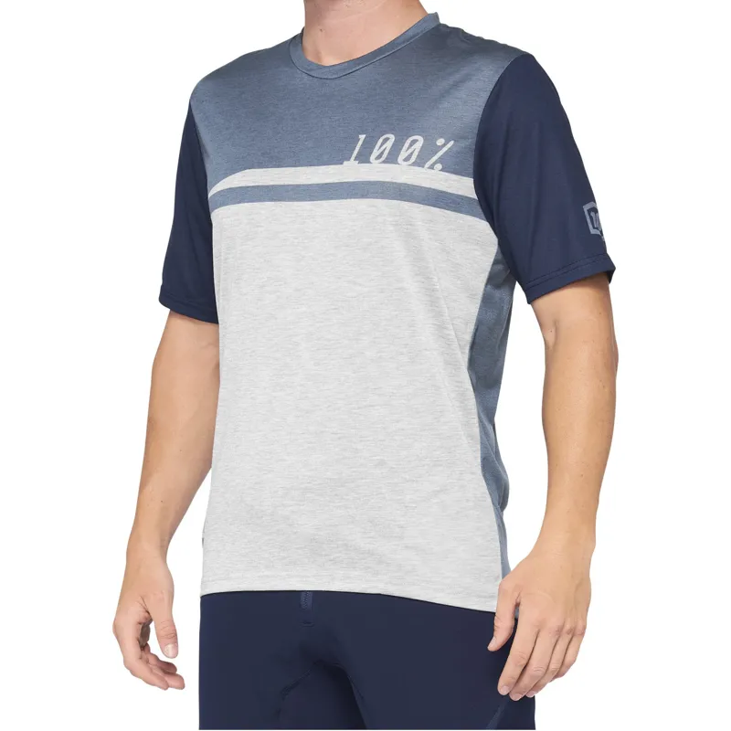 100 percent Airmatic Jersey Steel Blue Grey