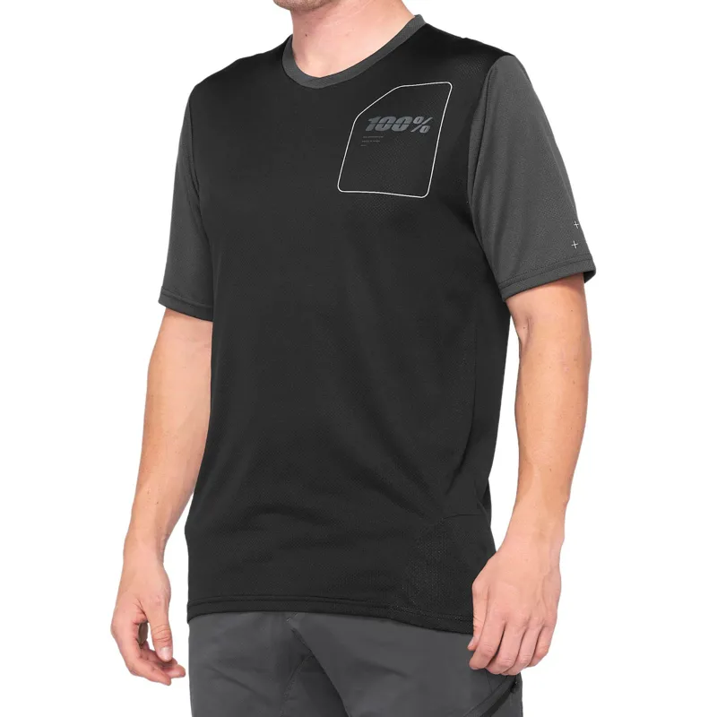100 percent Ridecamp Jersey Charcoal Black 