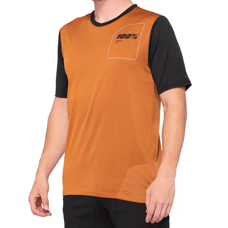 100 percent Ridecamp Jersey Terracotta Black -1