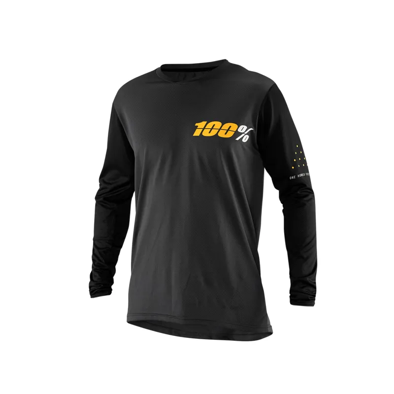 100 percent Ridecamp Long Sleeve Jersey Charcoal 