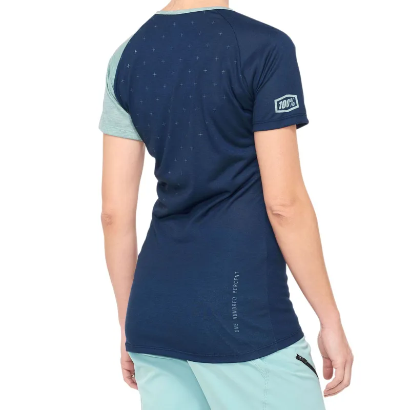 100 Percent Airmatic Womens Jersey Navy Seafoam -1