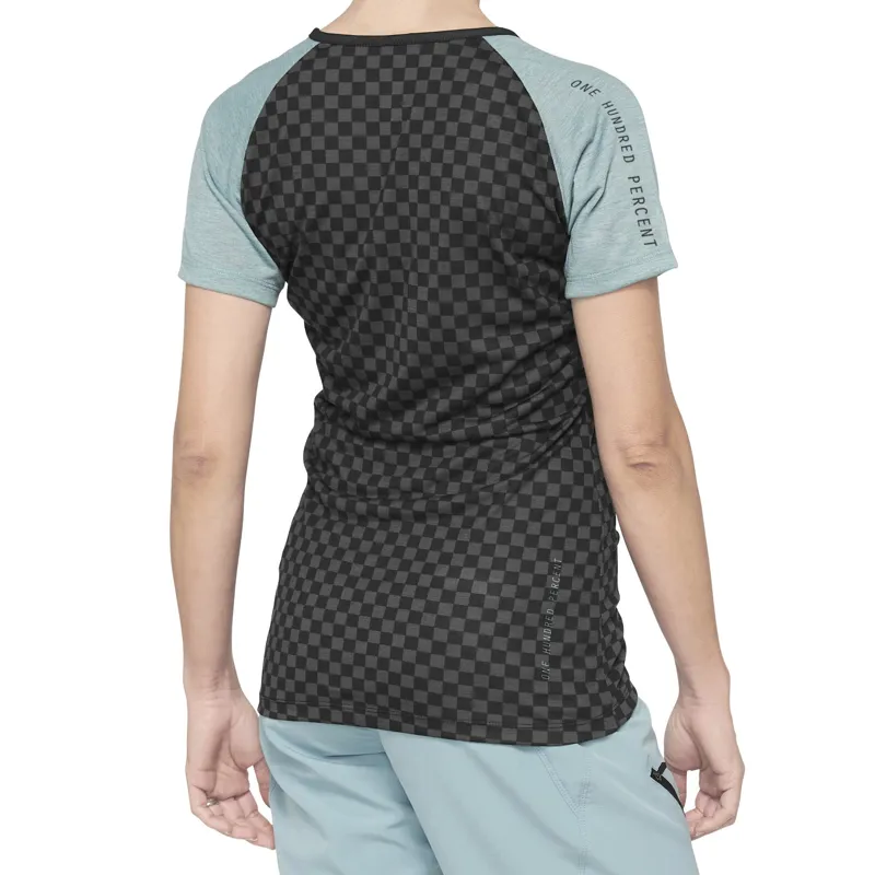 100 percent Airmatic Womens Jersery Seafoam Checkers Seafoam Checkers-1