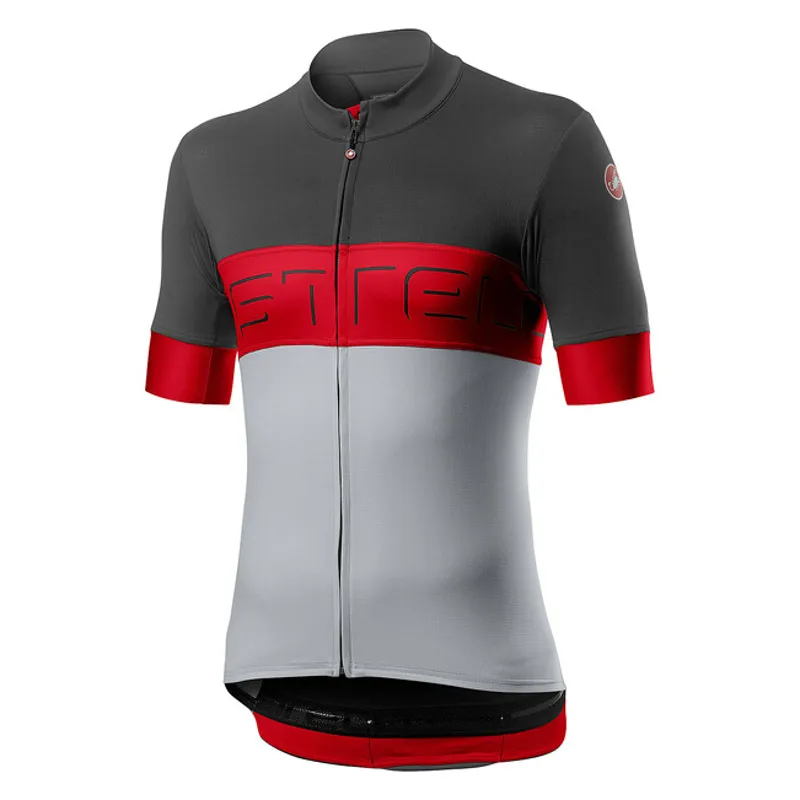 Castelli Prologo VI Jersey Gray/Red/Silver Gray 
