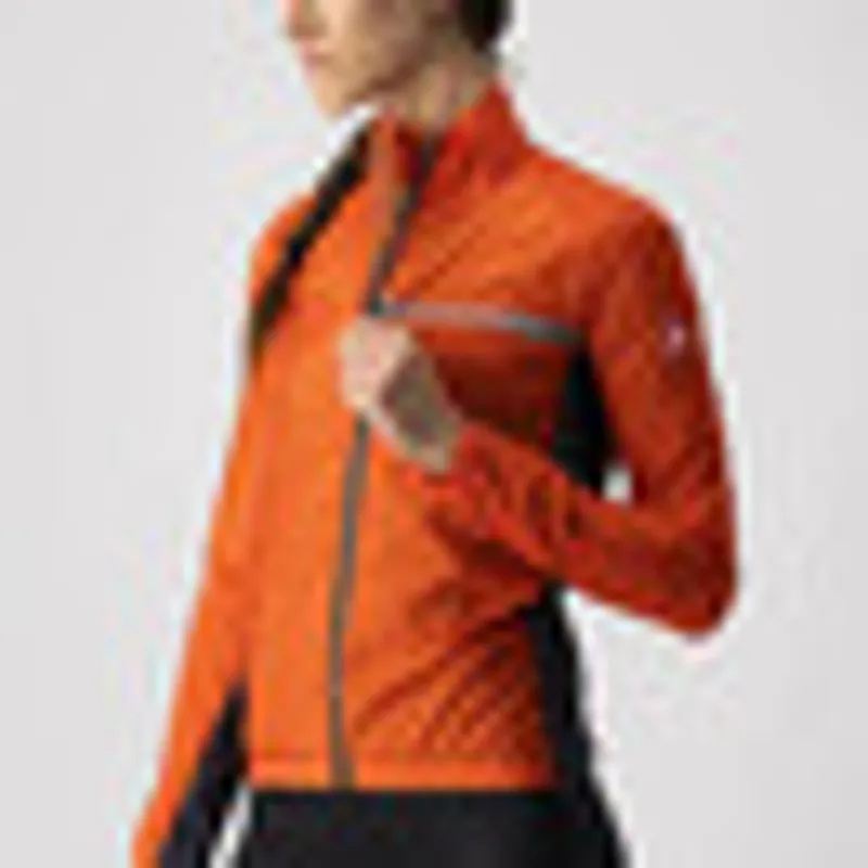 Castelli Squadra Stretch Women's Jacket Fiery Red Gray-3