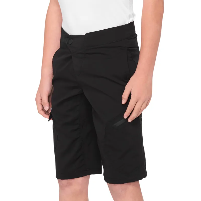 100% Ridecamp Youth Shorts in Black