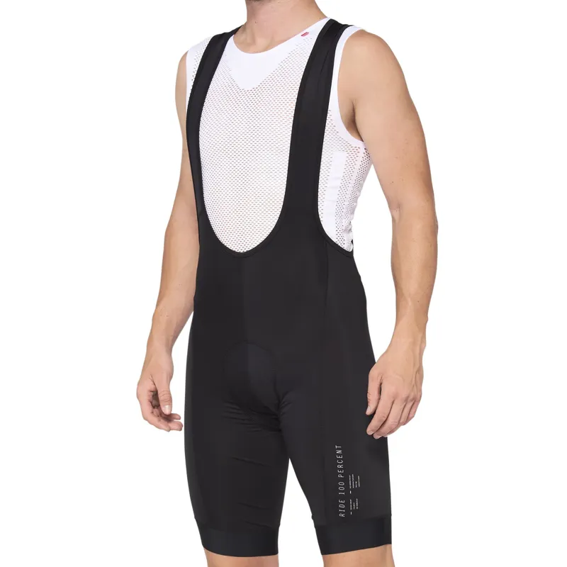 100 percent Exceeda Bib Shorts Black White